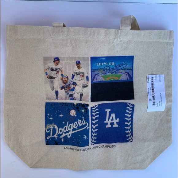 Los Angeles Dodgers Canvas Tote Bag - Picture 7 of 8